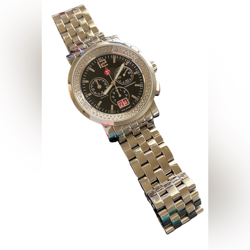 Michele Stainless Steel 42mm Sport Sail Diamond Watch - Picture 2 of 10